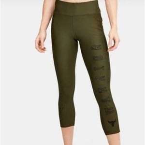 Under armour womens project rock warrior compression ankle leggings black L